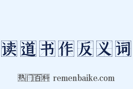读道书作反义词是什么意思的图片